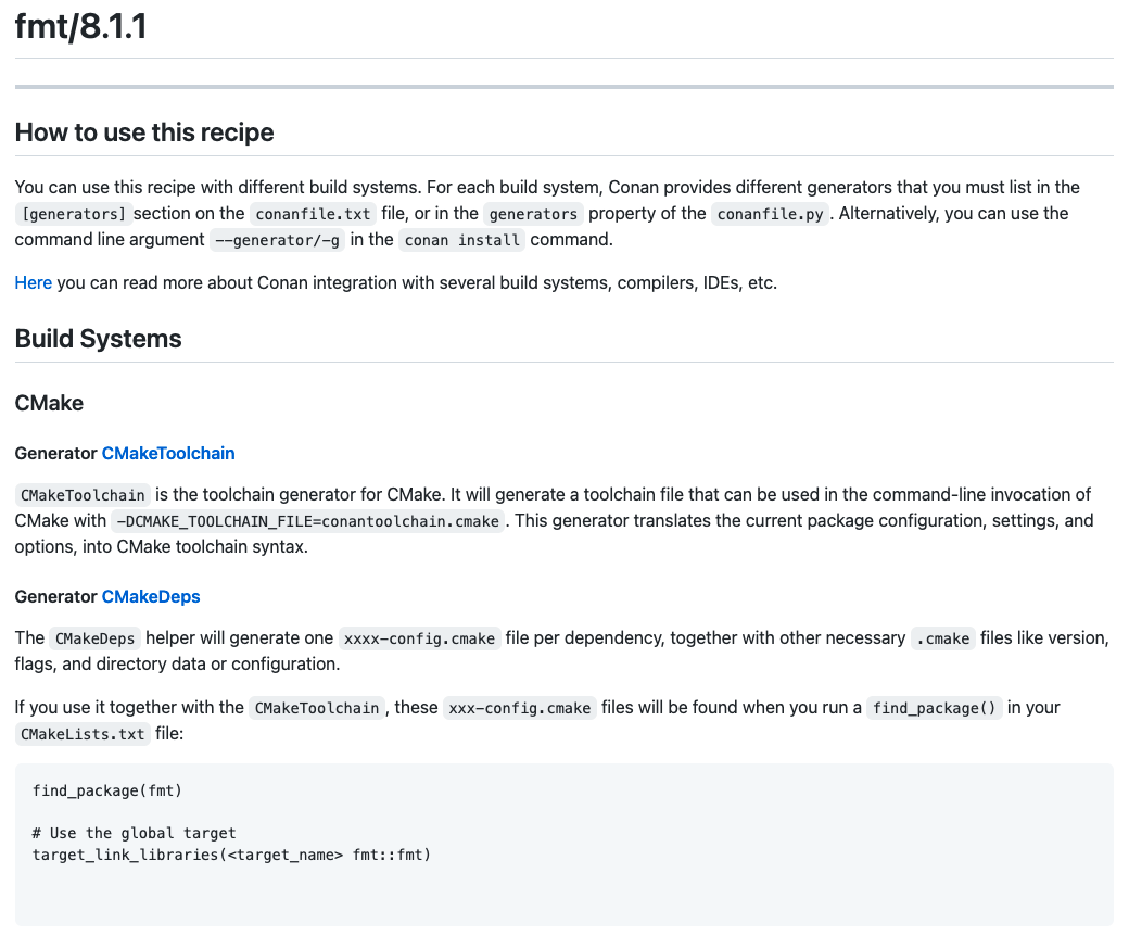 markdown for fmt