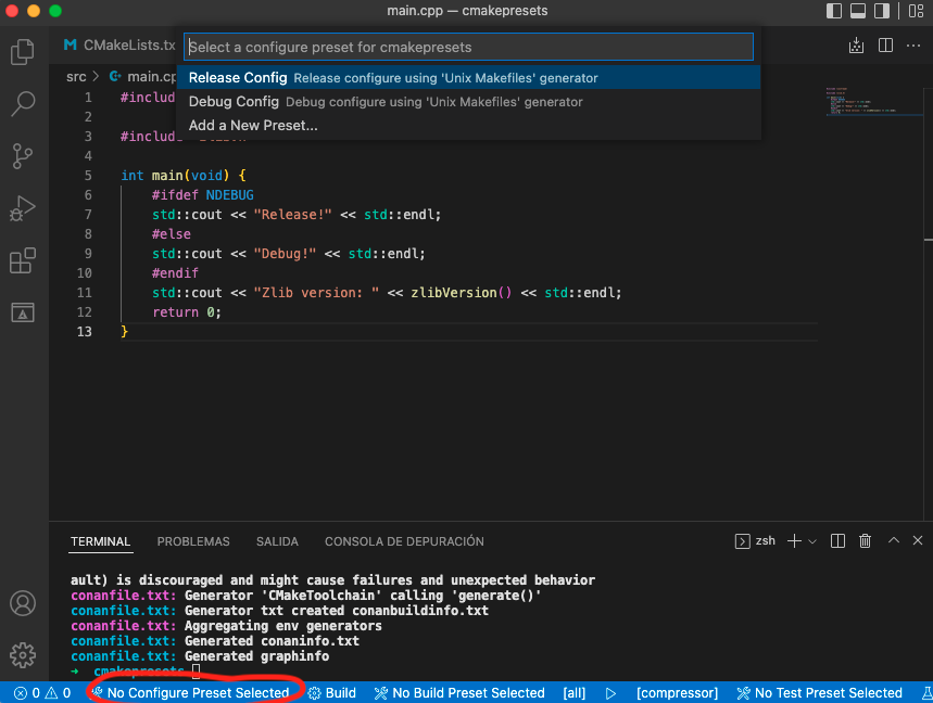 Configure CMake
